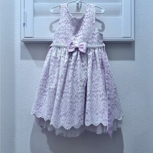 American Princess Lilac Lace Dress with Bow
